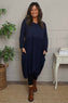 Regana Cotton Dress Navy