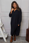 Kaya Collared Dress Black