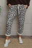 Effie Leopard Print Cotton Joggers White
