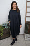 Lisanne Cowl Neck Cotton Dress Black