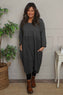 Regana Cotton Dress Charcoal