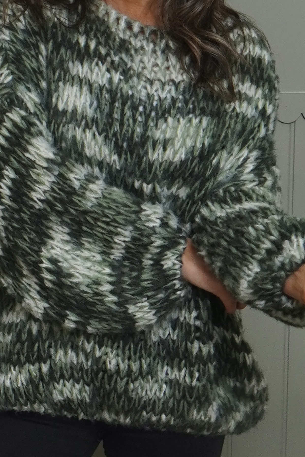 Leatrice Knitted Jumper Bottle Green