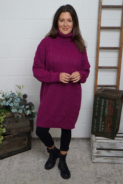 Moira Polo Knitted Jumper Berry