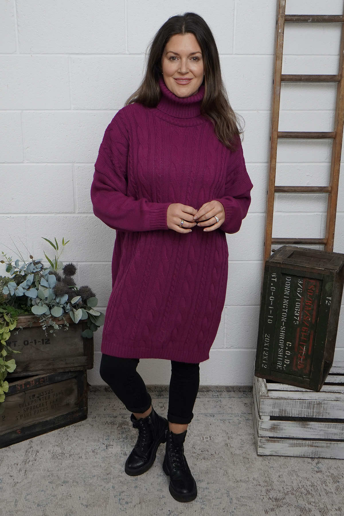 Moira Polo Knitted Jumper Berry