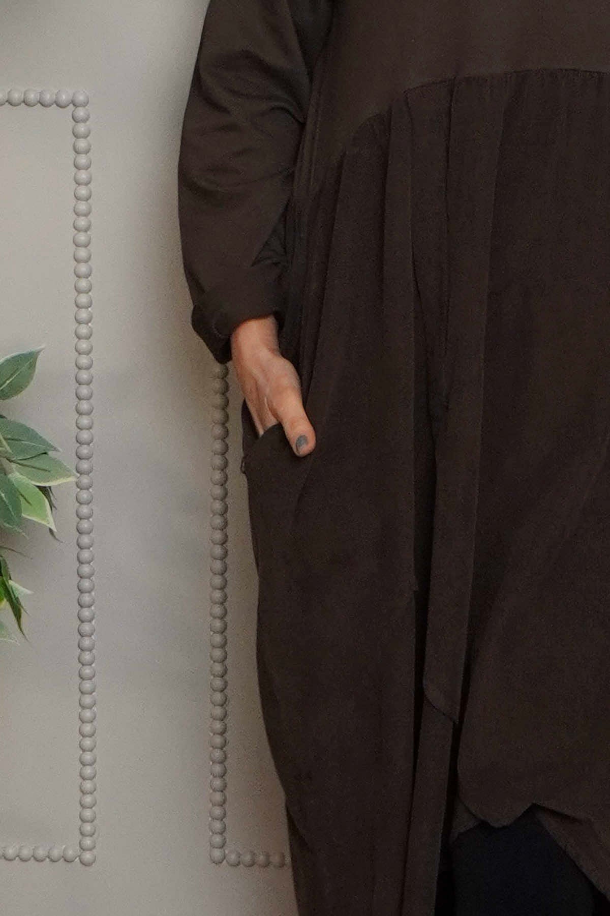 Regana Cotton Dress Cocoa