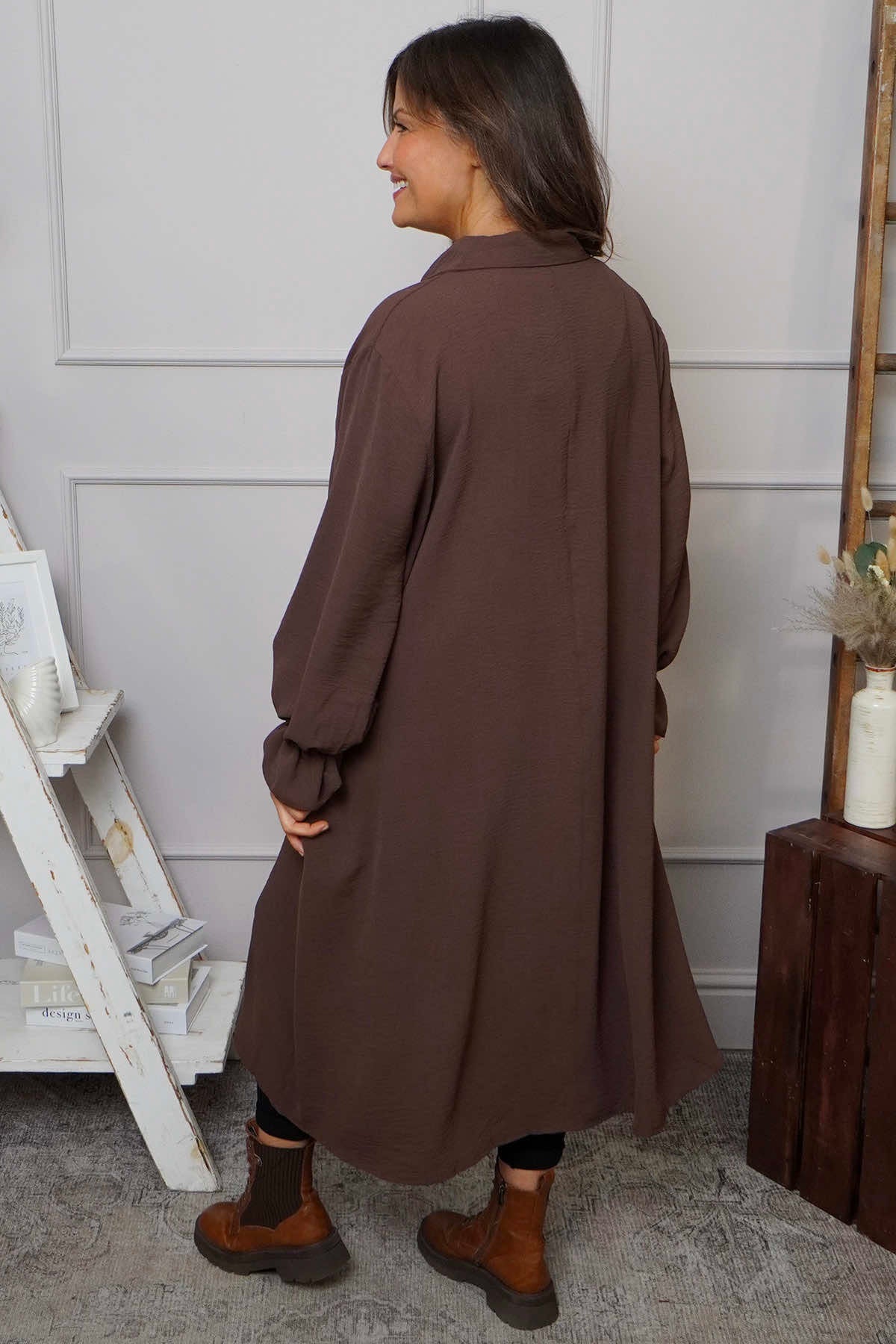 Kaya Collared Dress Cocoa