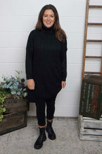 Moira Polo Knitted Jumper Black Black - Moira Polo Knitted Jumper Black