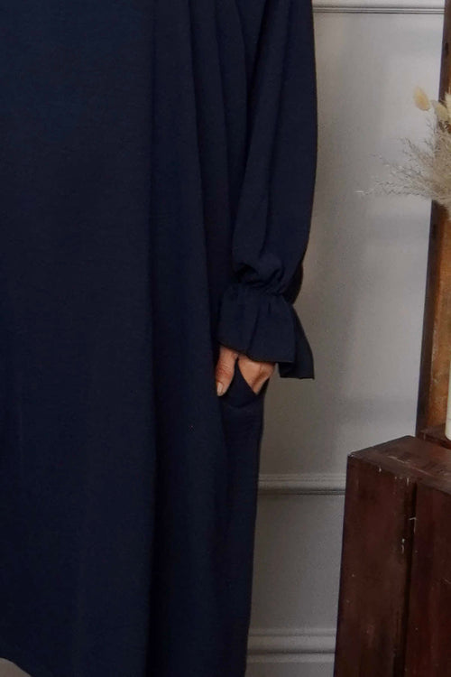 Kaya Collared Dress Navy - Image 3