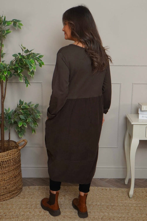 Regana Cotton Dress Cocoa - Image 4