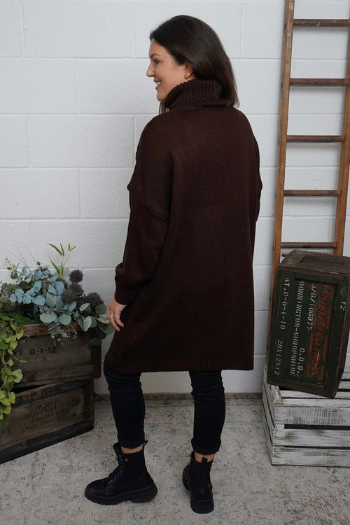 Moira Polo Knitted Jumper Cocoa - Image 4