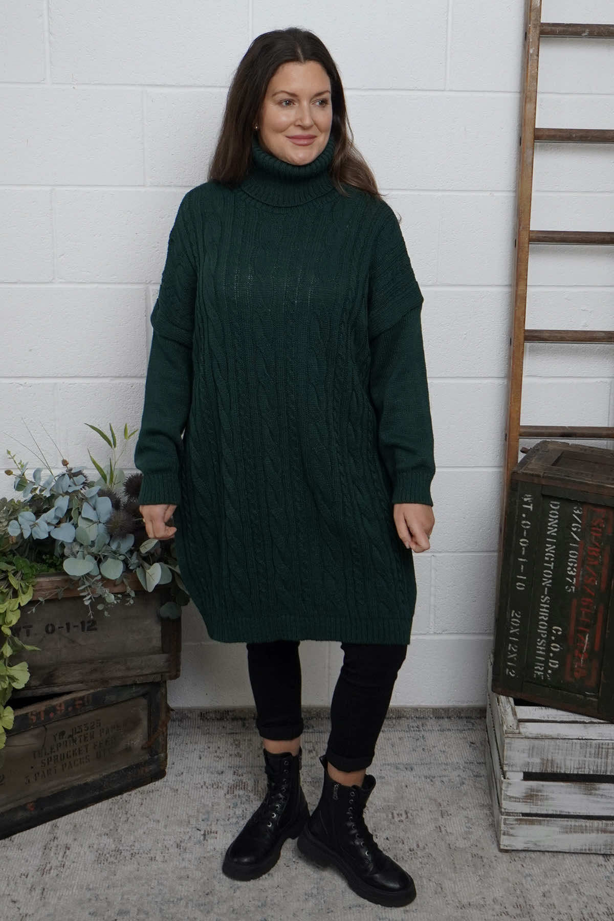 Moira Polo Knitted Jumper Bottle Green