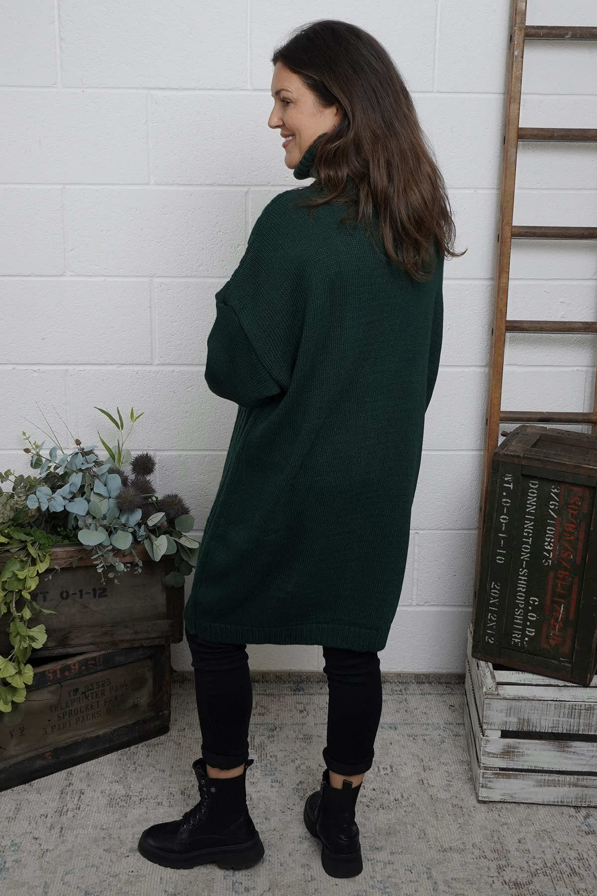 Moira Polo Knitted Jumper Bottle Green