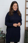 Moira Polo Knitted Jumper Navy