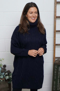Moira Polo Knitted Jumper Navy