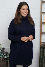 Moira Polo Knitted Jumper Navy Navy - Moira Polo Knitted Jumper Navy