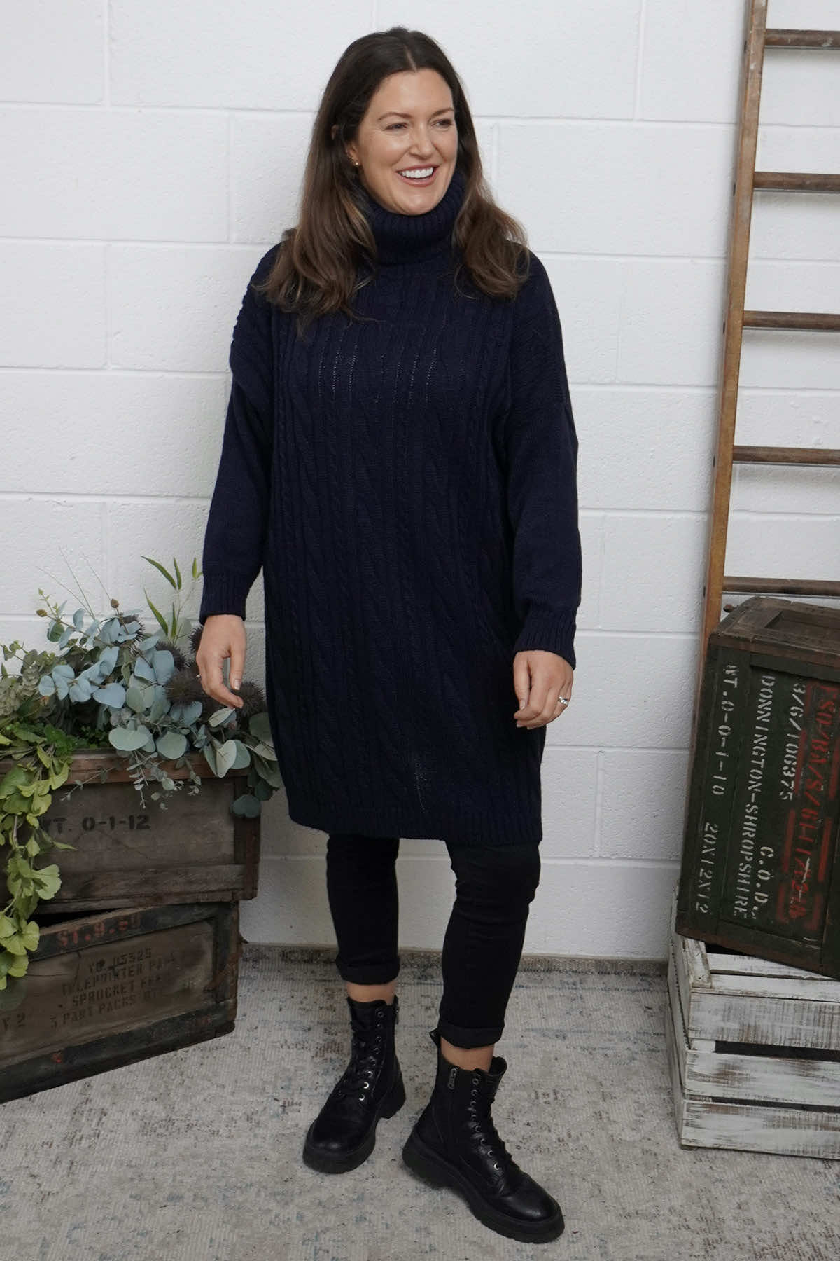Moira Polo Knitted Jumper Navy