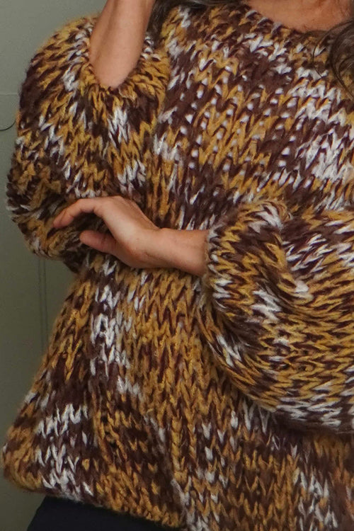 Leatrice Knitted Jumper Nutmeg - Image 3