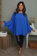 Anette Tie Sleeve Top Cobalt Cobalt - Anette Tie Sleeve Top Cobalt