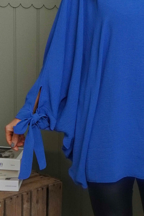 Anette Tie Sleeve Top Cobalt - Image 3