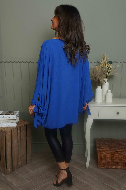 Anette Tie Sleeve Top Cobalt - Image 4