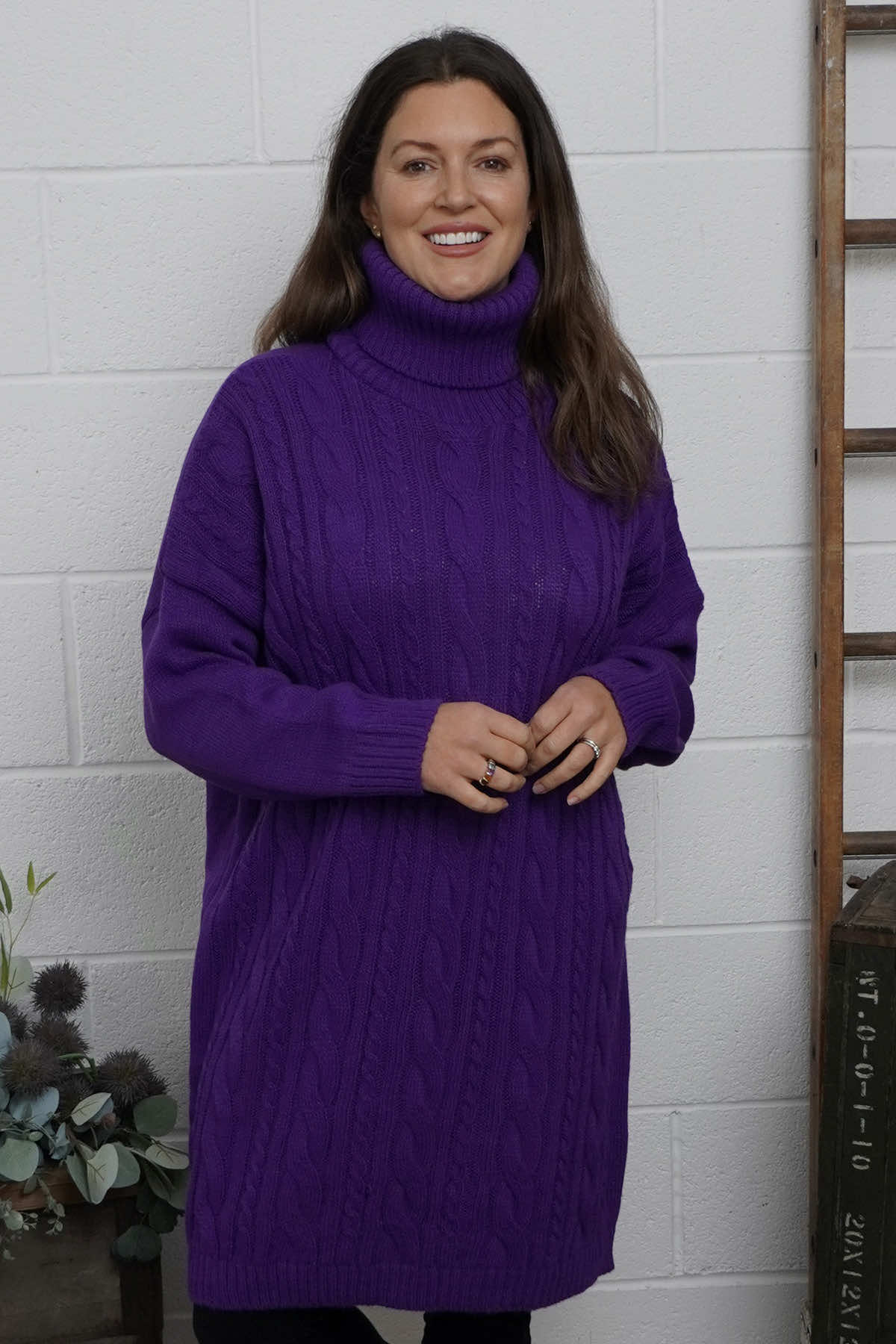 Moira Polo Knitted Jumper Purple