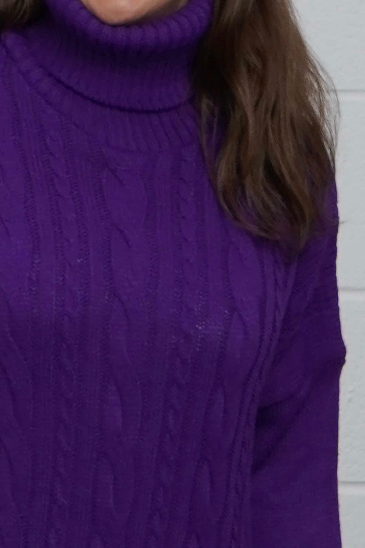 Moira Polo Knitted Jumper Purple