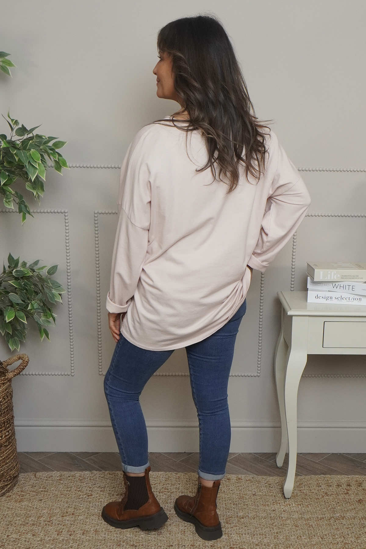 Kaila Flower Patch Cotton Top Pink