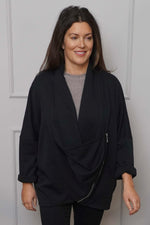 Floella Zip Cotton Jacket Black Black - Floella Zip Cotton Jacket Black