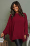 Anette Tie Sleeve Top Wine