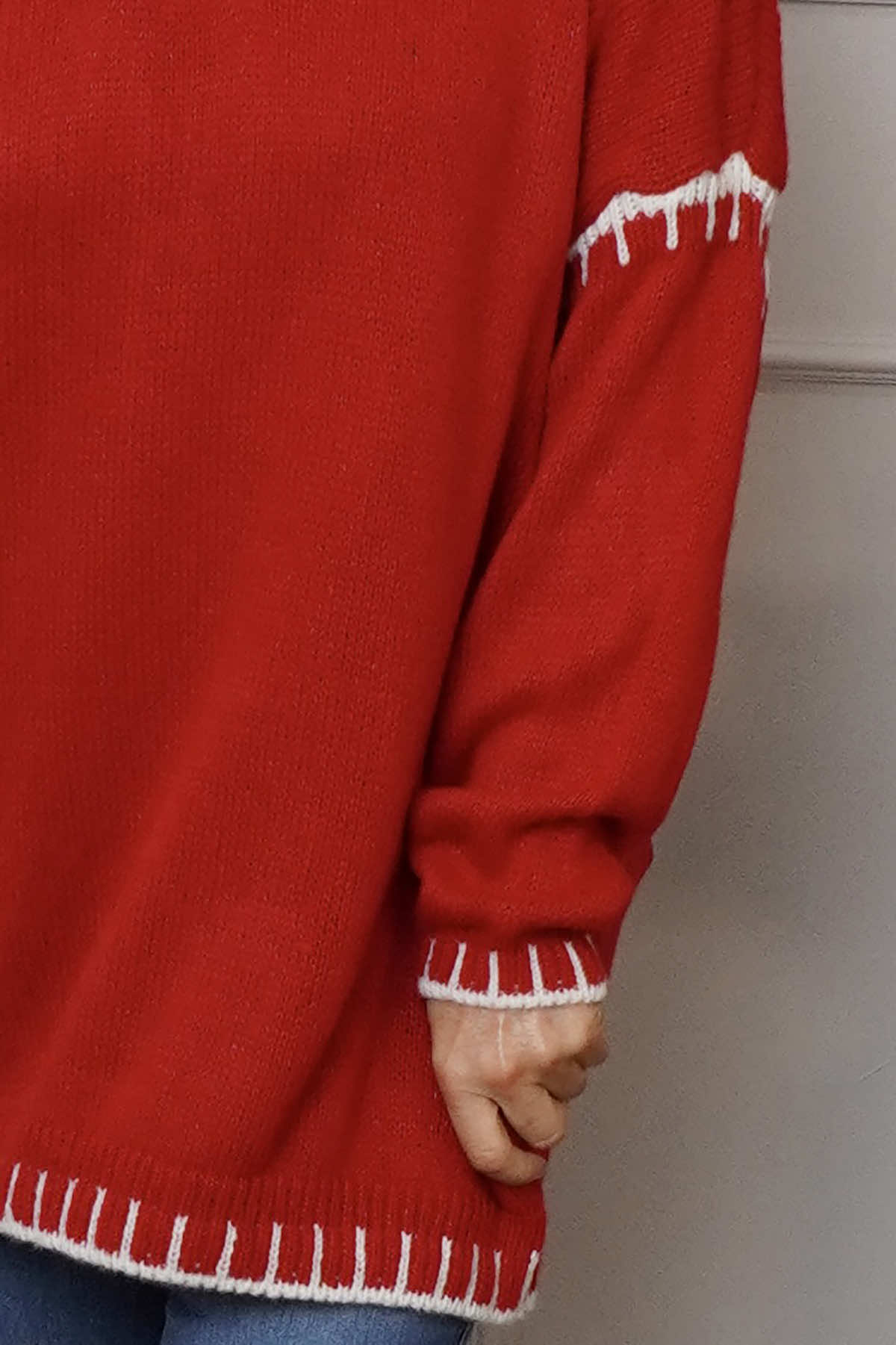 Emma Knitted Jumper Red