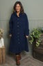Dezi Needlecord Shirt Dress Navy
