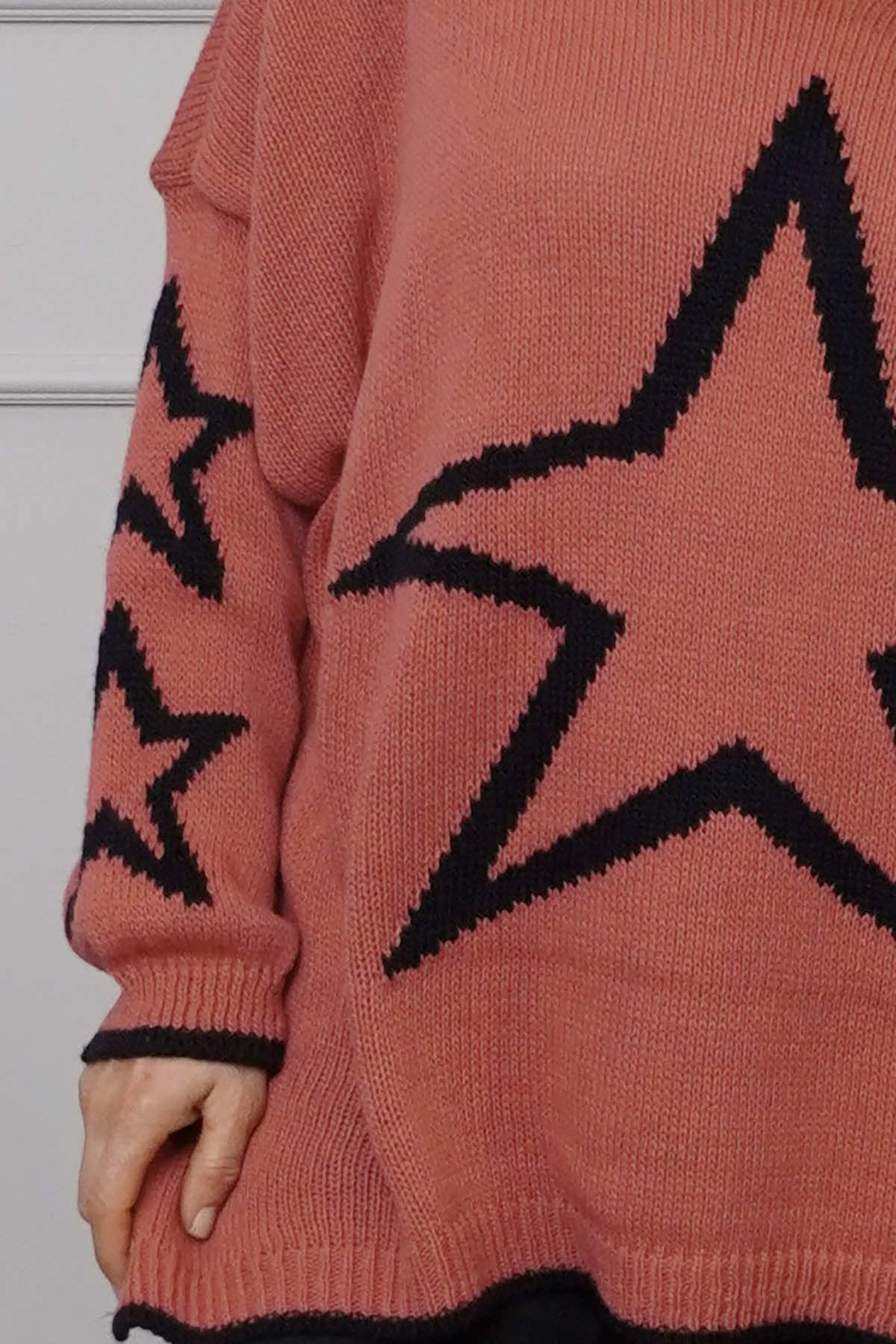 Kimbra Star Knitted Jumper Burnt Orange