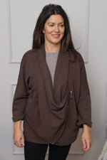 Floella Zip Cotton Jacket Cocoa Cocoa - Floella Zip Cotton Jacket Cocoa