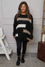 Melva Block Knitted Jumper Black