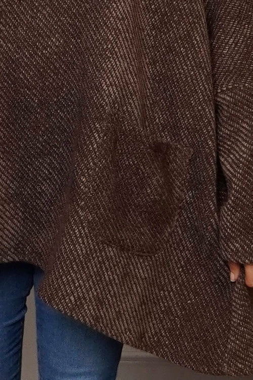 Luma Cowl Neck Jumper Cocoa - Image 3