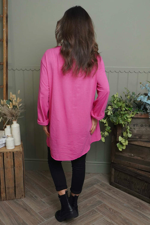 Sasha Cotton Top Fuchsia - Image 4