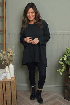 Sasha Cotton Top Black