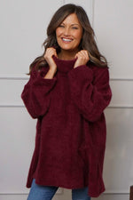 Luma Cowl Neck Jumper Wine Wine - Luma Cowl Neck Jumper Wine