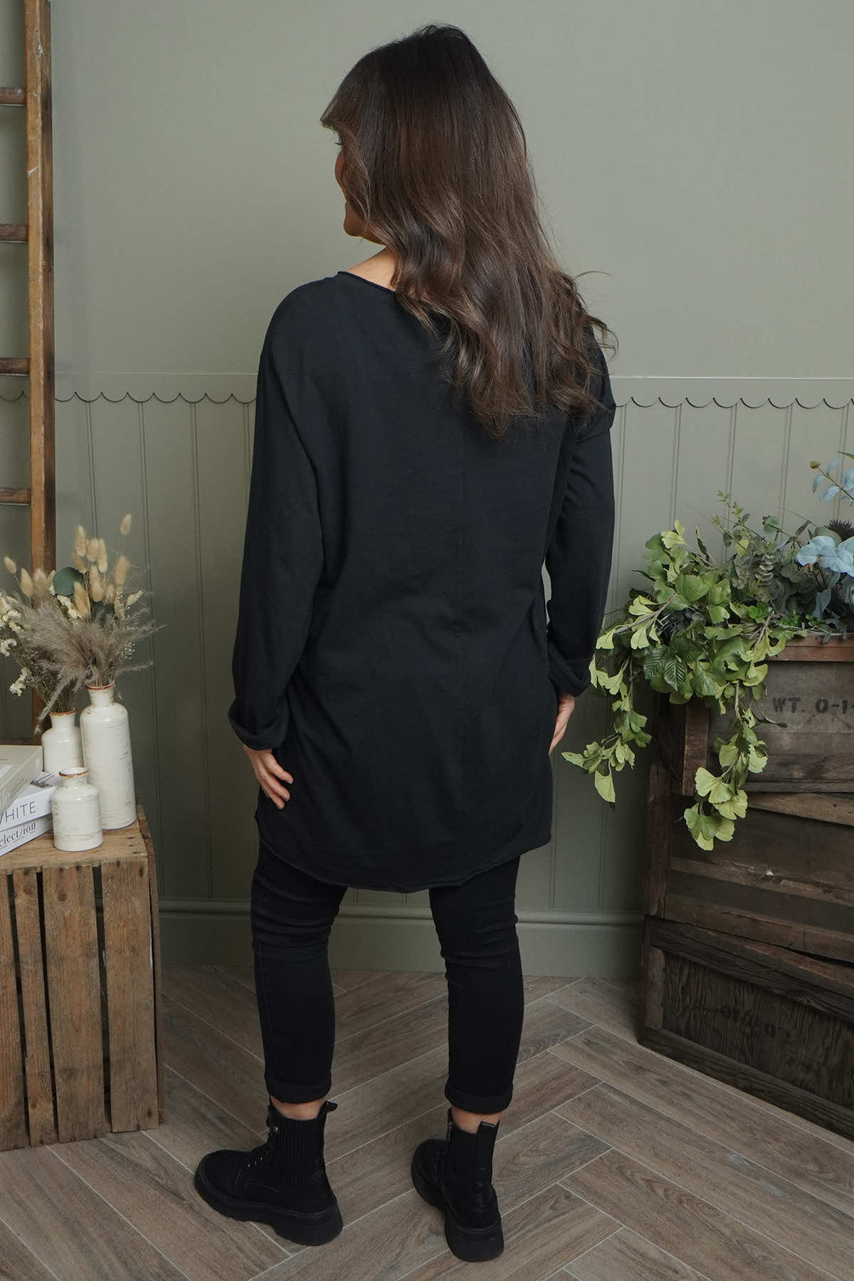 Sasha Cotton Top Black