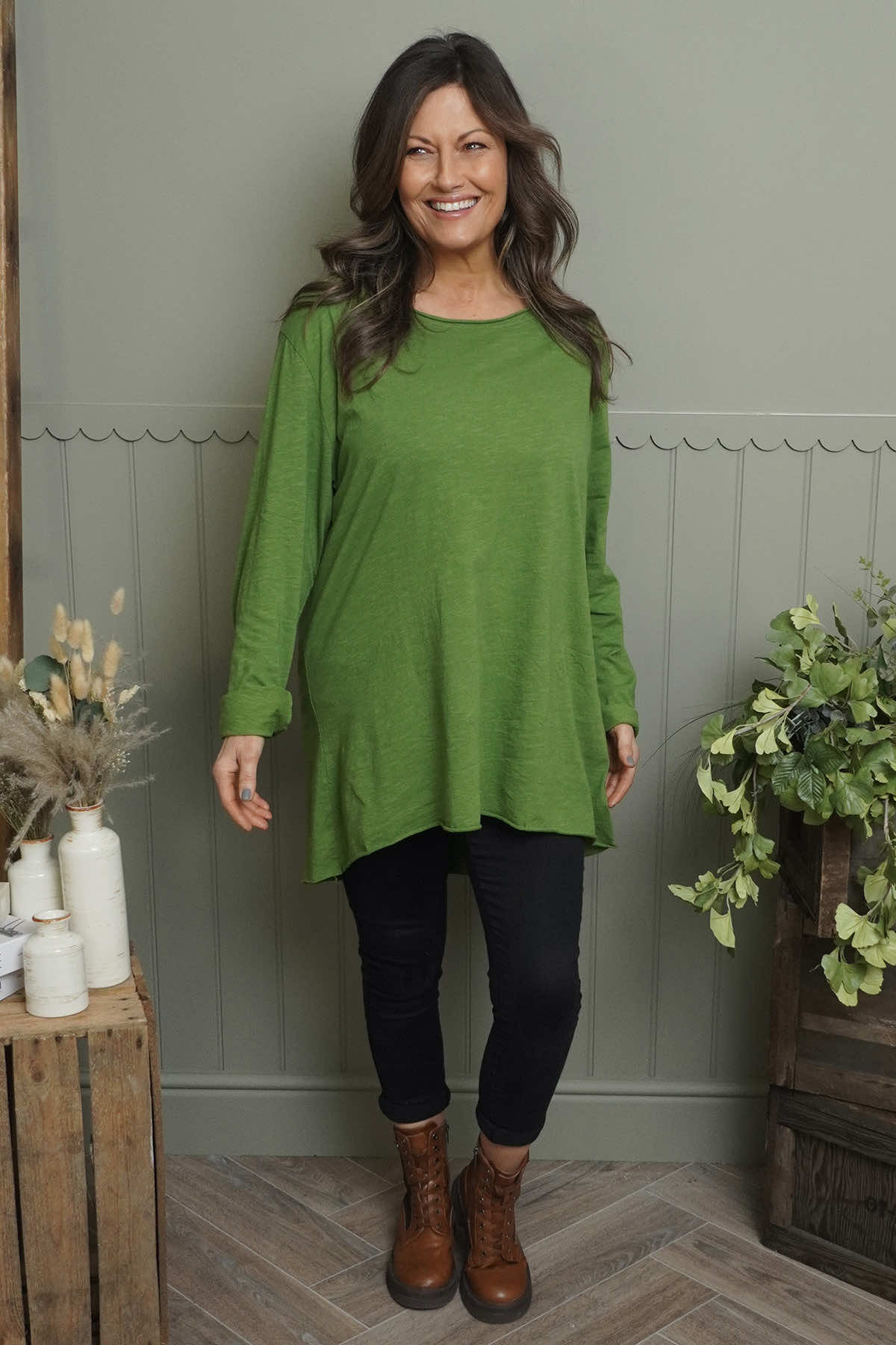 Sasha Cotton Top Green