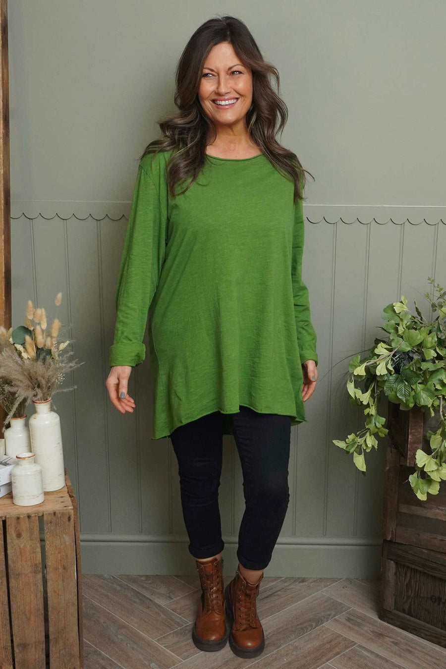 Sasha Cotton Top Green