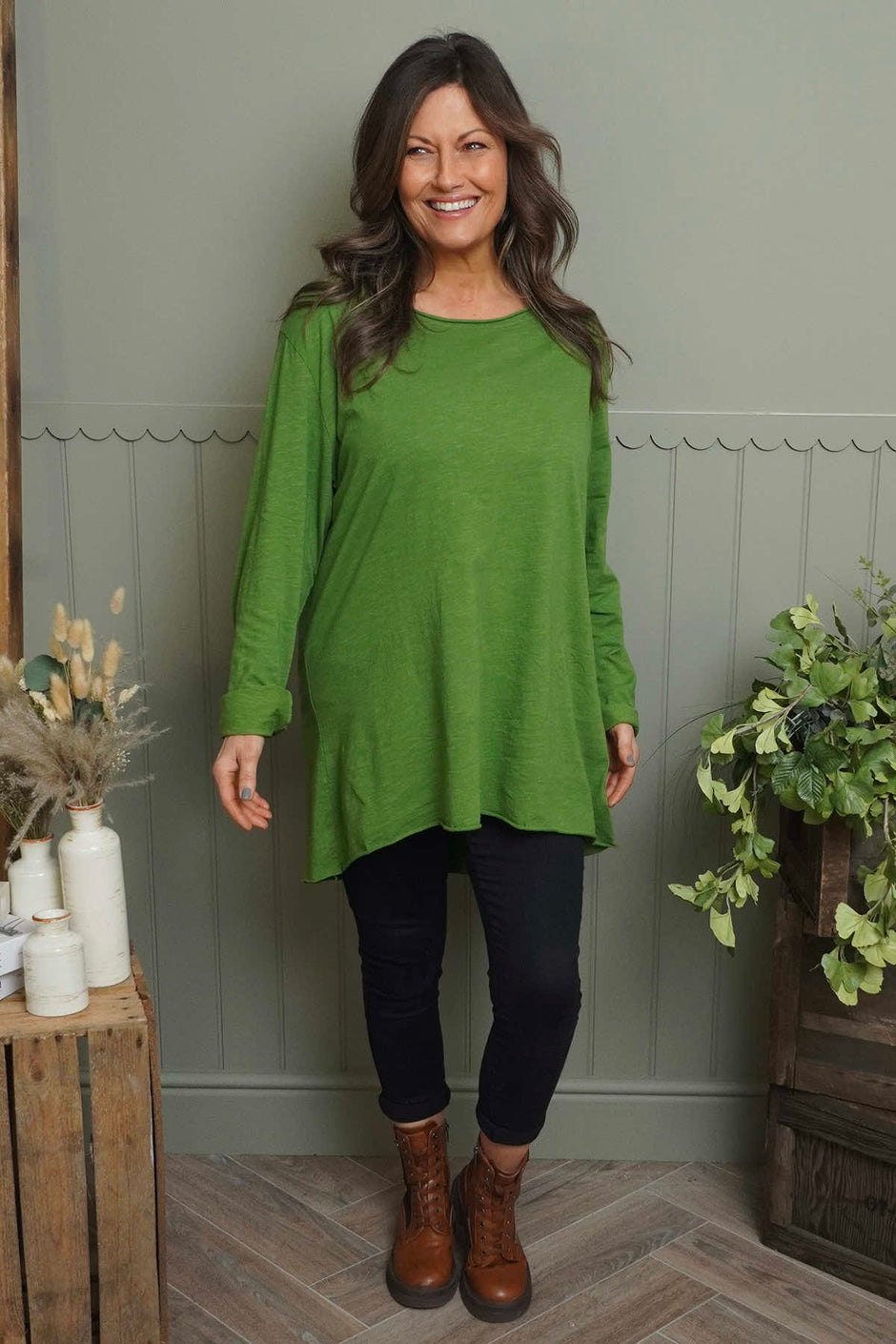 Sasha Cotton Top Green