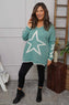 Kimbra Star Knitted Jumper Sage Green