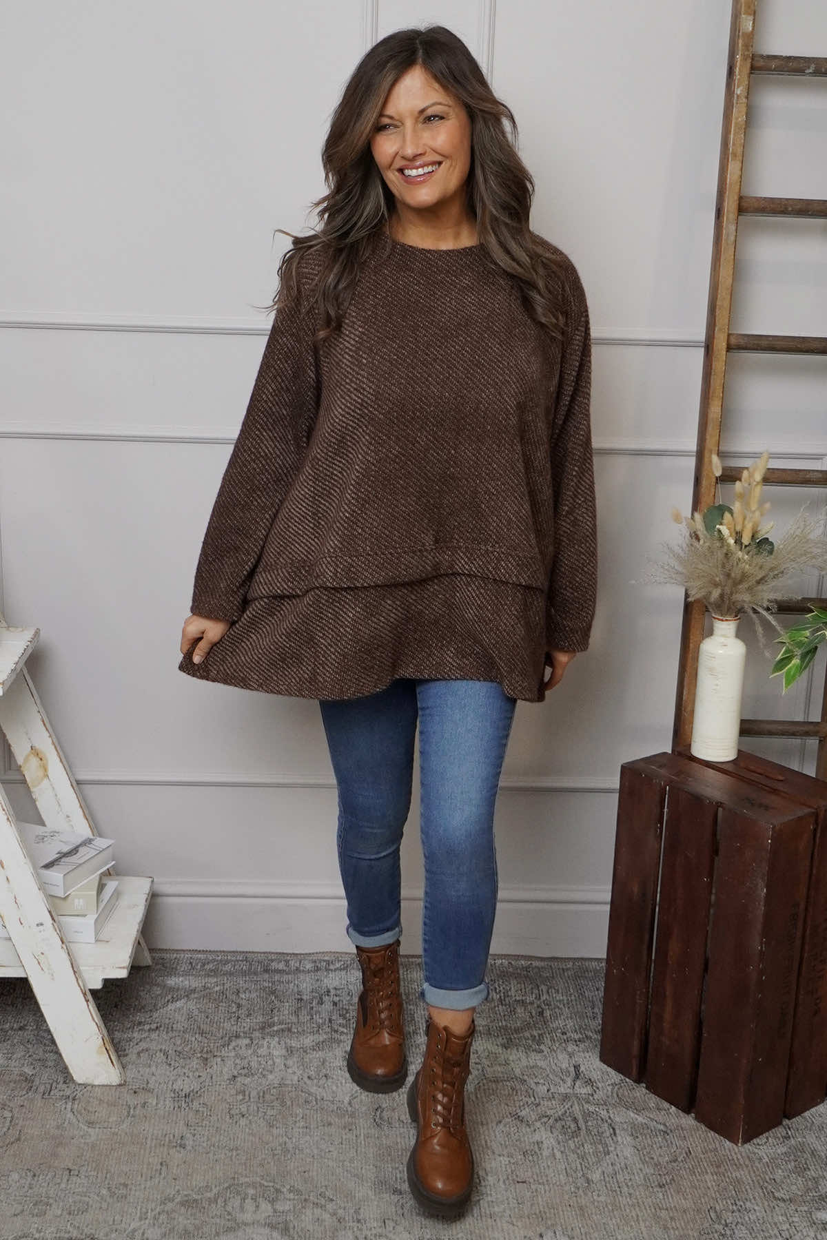 Evora A-Line Jumper Cocoa