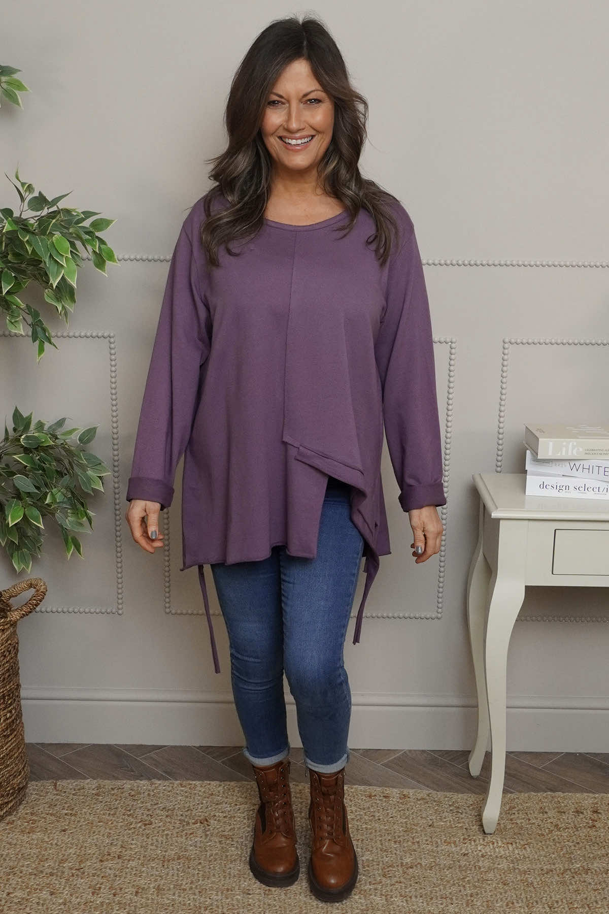 Garnette Cotton Top Purple