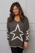 Kimbra Star Knitted Jumper Dark Mocha Dark Mocha - Kimbra Star Knitted Jumper Dark Mocha