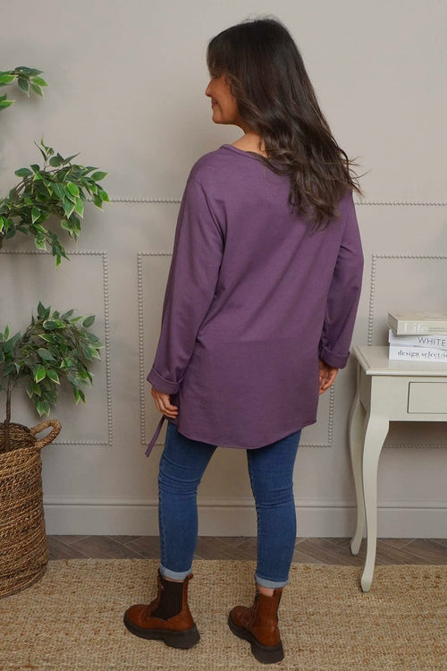 Garnette Cotton Top Purple - Image 4