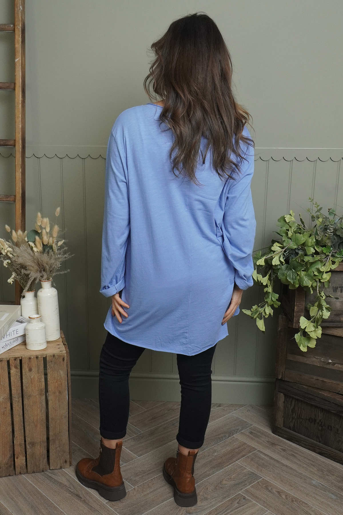 Sasha Cotton Top Blue