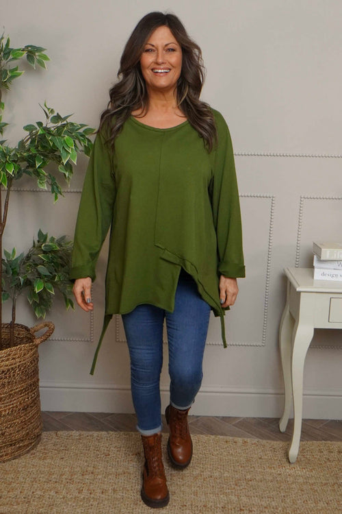 Garnette Cotton Top Olive - Image 1