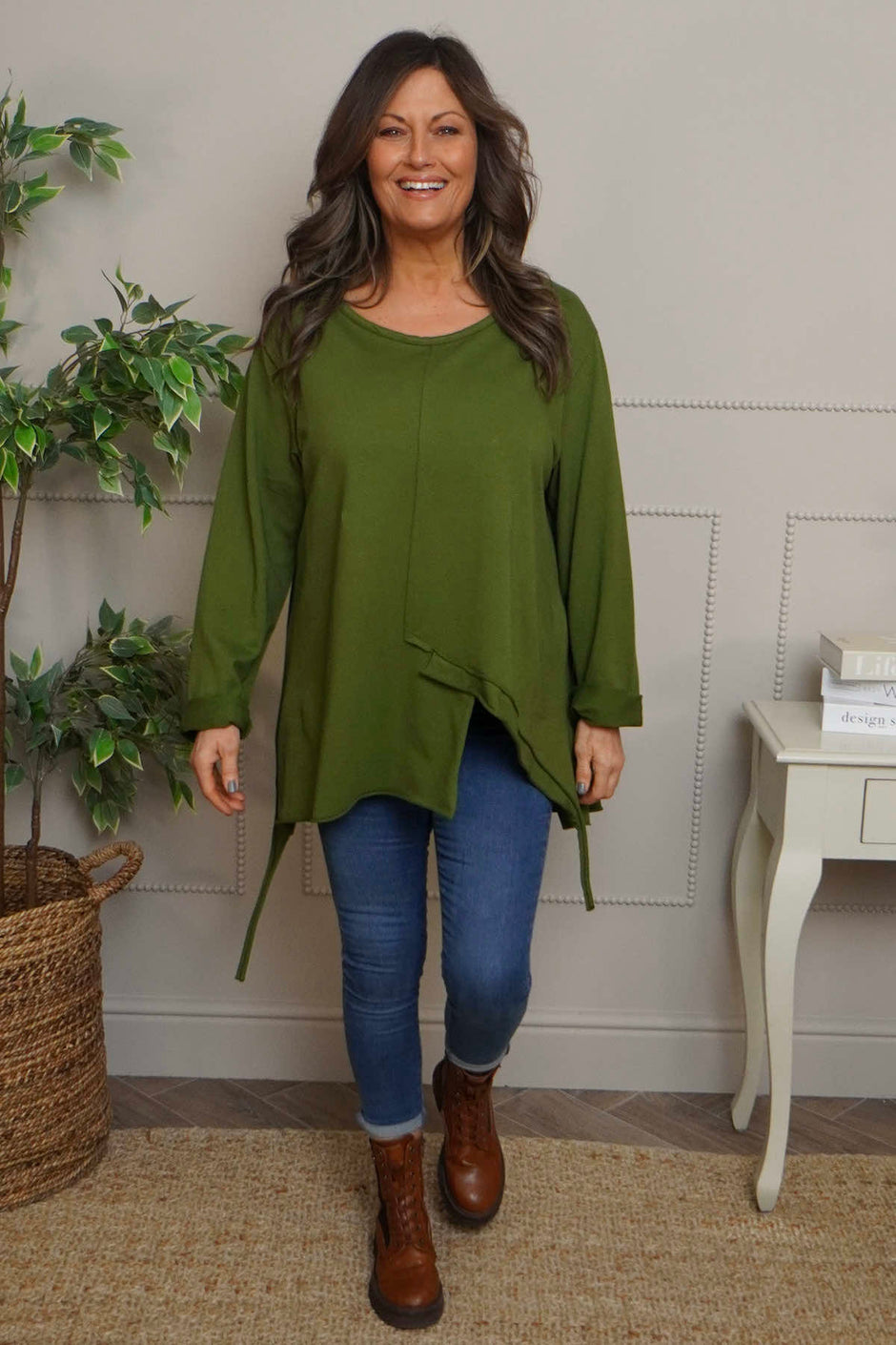 Garnette Cotton Top Olive